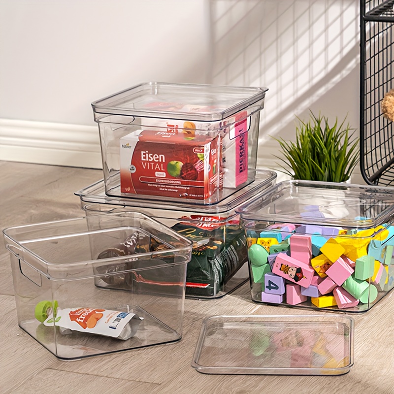 Plastic Storage Container Storage Bin With Secure Lid And - Temu