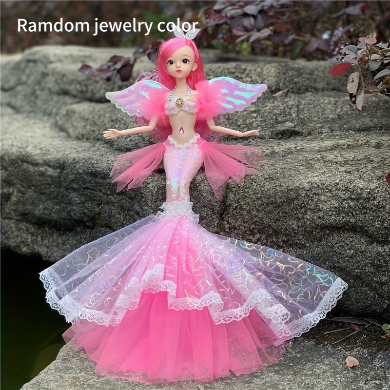 Classic Mermaid Doll Colorful Hair Mermaid Toys Clothes Toy - Temu