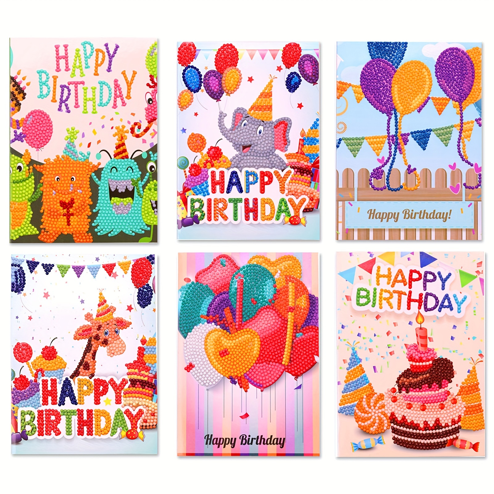 Special Diamond Painting Cards 6/8/12pcs 5D DIY Card Postcards Birthday  Christmas Card Greeting Gift Home Desktop Decoration