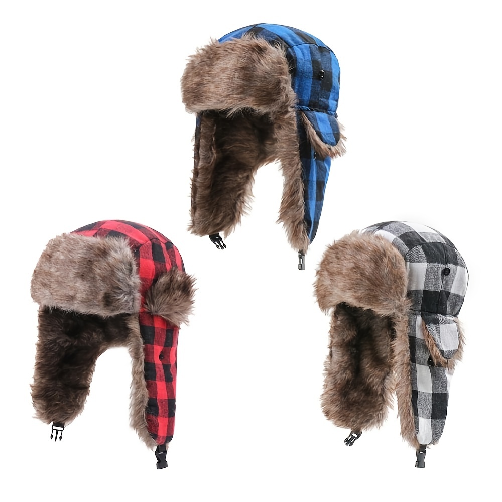 Stay Warm In Traditional Style, Buffalo Fur Trapper Hat