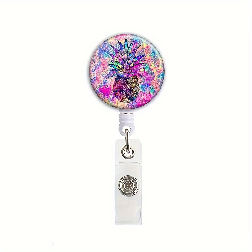 Name Tag Holder Retractable Id Badge Reel Holder Rose - Temu