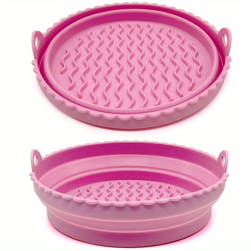 Collapsible Silicone Air Fryer Liner (top ), Foldable Air Fryer Liners Pot,  Silicone Basket Bowl, Reusable Baking Tray, Oven Accessories, Baking Tools,  Kitchen Gadgets, Kitchen Accessories - Temu