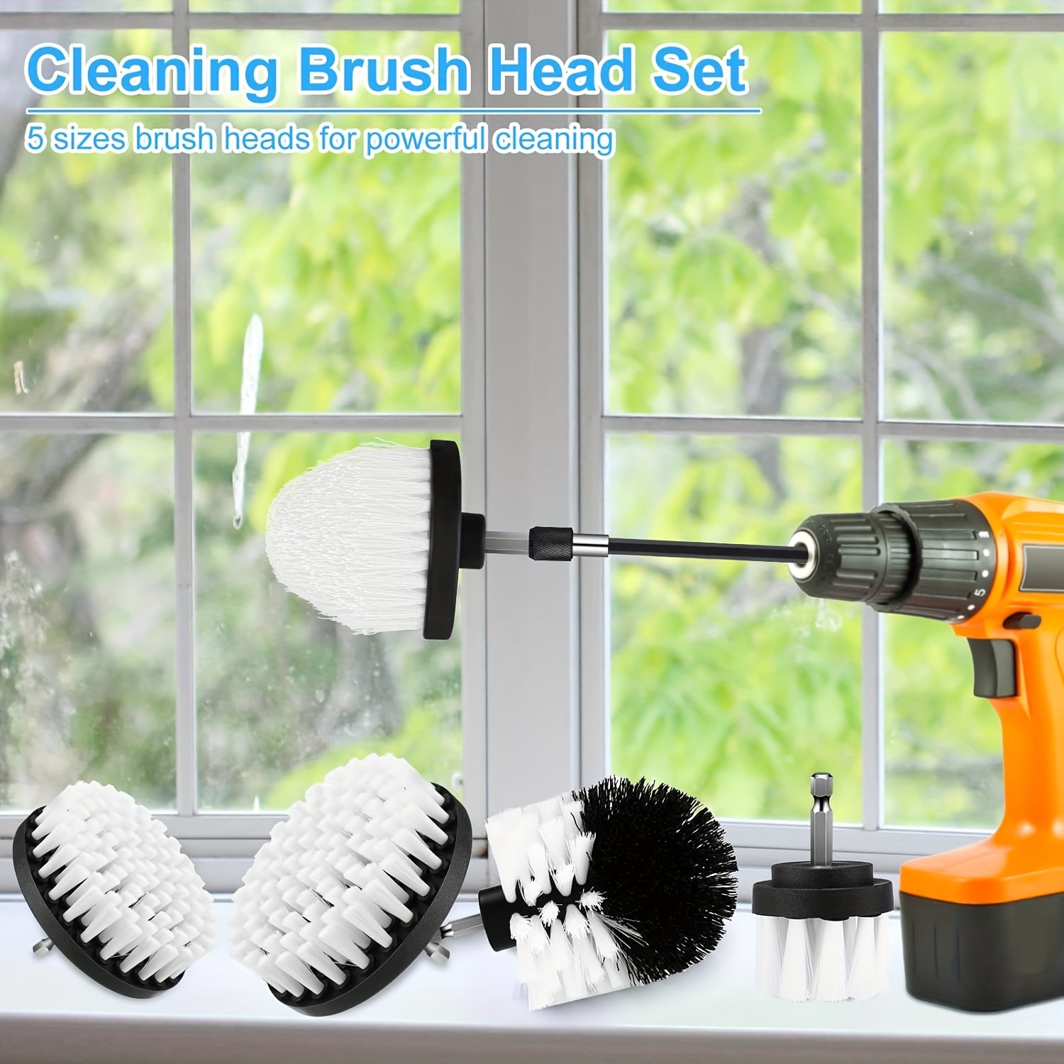 6pcs Drill Brush Set for Cleaning Scrubbing Nylon Power Scrubber Drill Bit