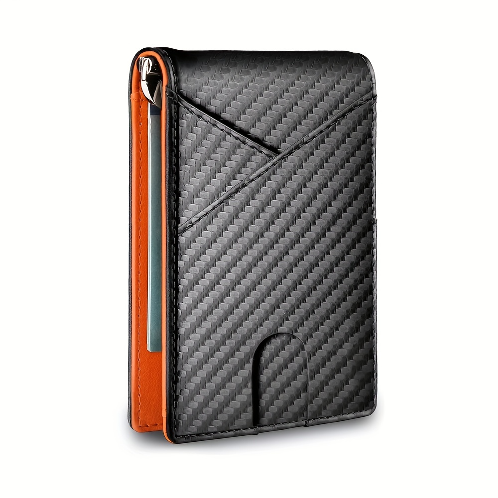 LEATHER SLIM WALLET & CARBON FIBER MONEY CLIP