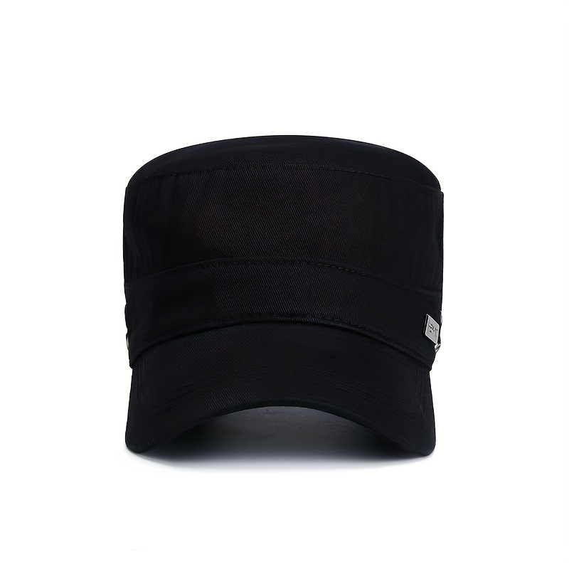 Gorra de cadete de algodón para hombre, gorra militar para mujer, sombrero  de trabajo, sombrero estilo ejército, sombrero de pico corto, sombrero de  sol ajustable, sombreros de moda unisex, Casualbox 