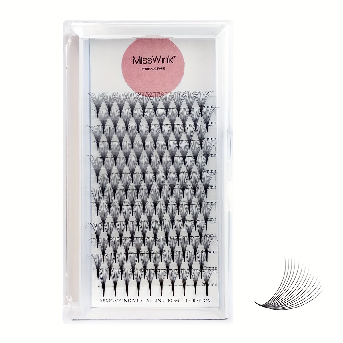 

14d 15-20mm Fans Lashes Long Stem Pointed Base 120pcs 12 Rows Mixed Premade Fans Packaging Small And Portable Curling Self Grafting Eyelashes Suitable For Daily Makeup And Outing Party Makeup
