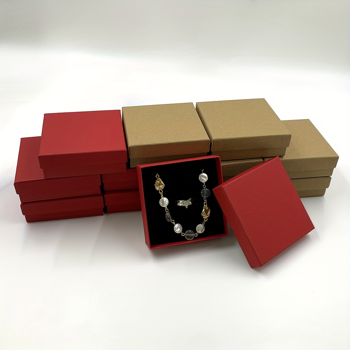 12pcs/pack, New Jewelry Box Packaging Jewelry Box Ring Necklace Ear  Jewelry, Cheapest Items Available, , Small Business Supplies, Packaging  Box, Weddi