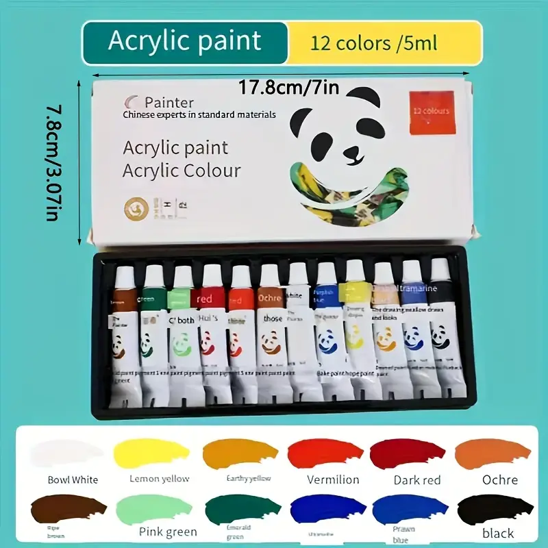 Acrylic Paints Set 24/12 Colors Art Painting Kit Supplies - Temu