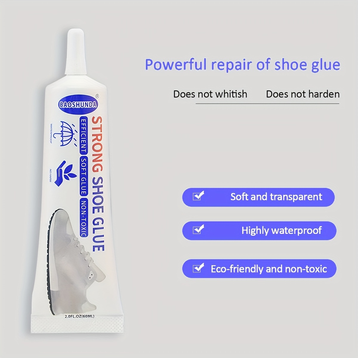 2.03oz Strong Repair Shoe Glue Special Shoe Glue Shoemaker Adhesive Shoe  Glue Sport Shoes Leather Shoes Resin Soft Shoe Repair Glue