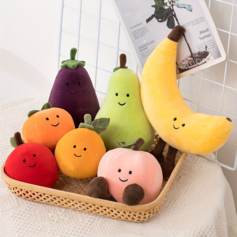 PERZOE Cute Peeled Banana Peeled Banana Plush Toy Fruit Plush Toy