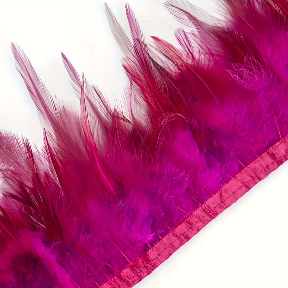 1meter Soft Chicken Feather Trim Fringe Wedding Clothing - Temu