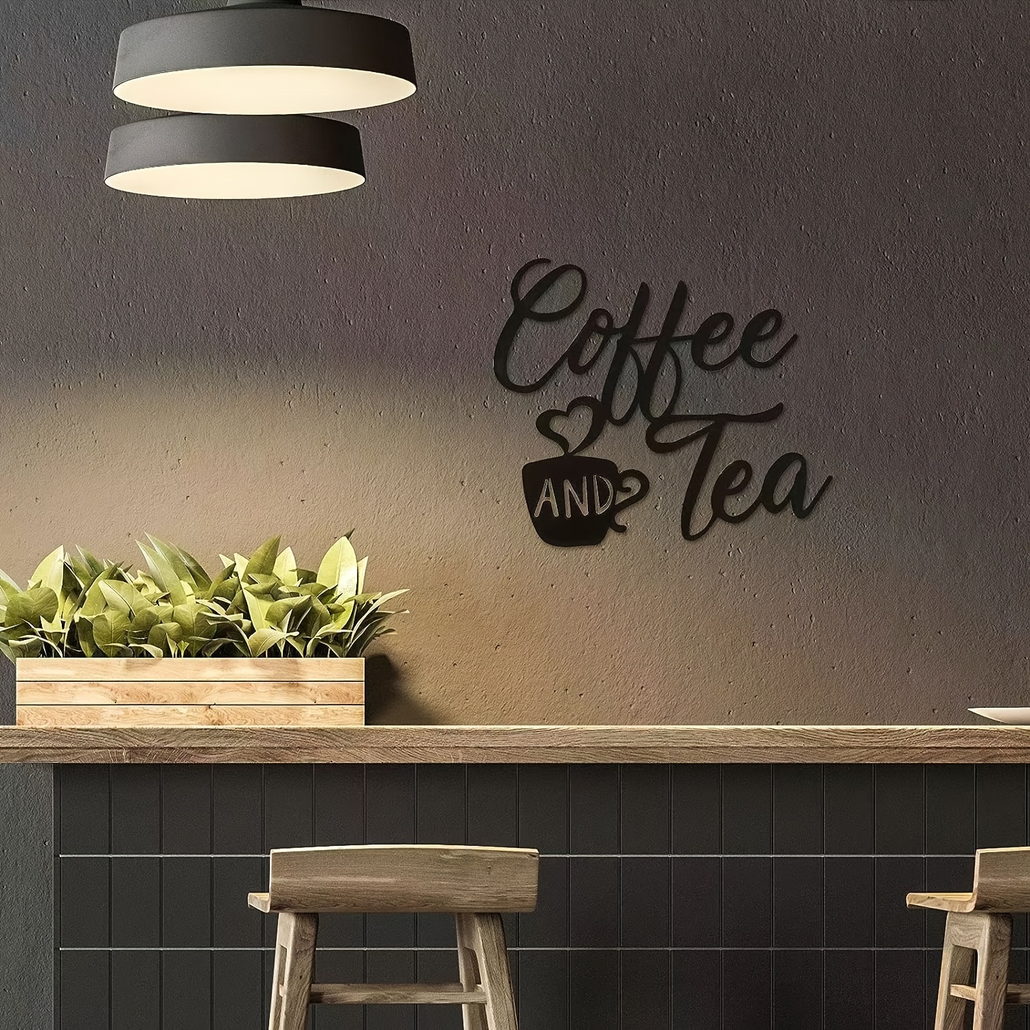 Coffee Sign Coffee And Tea Bar Sign Metal Hanging Wall Art - Temu