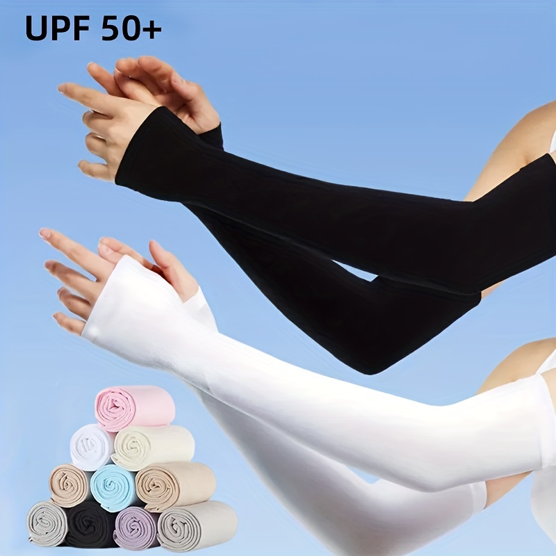 1Pair UV Sun Protection Arm Sleeves for Men Women, UPF 50 Cooling
