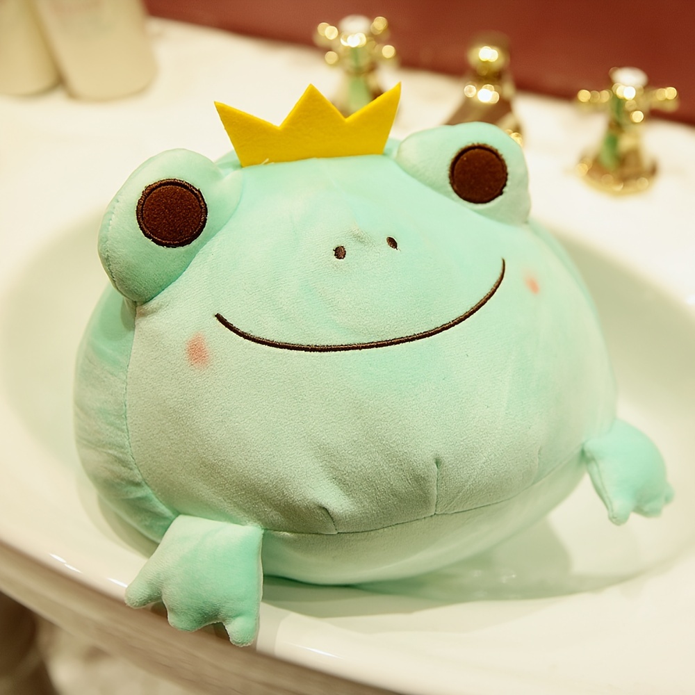 crown frog plush toy animal plush toy soft plush toy toys