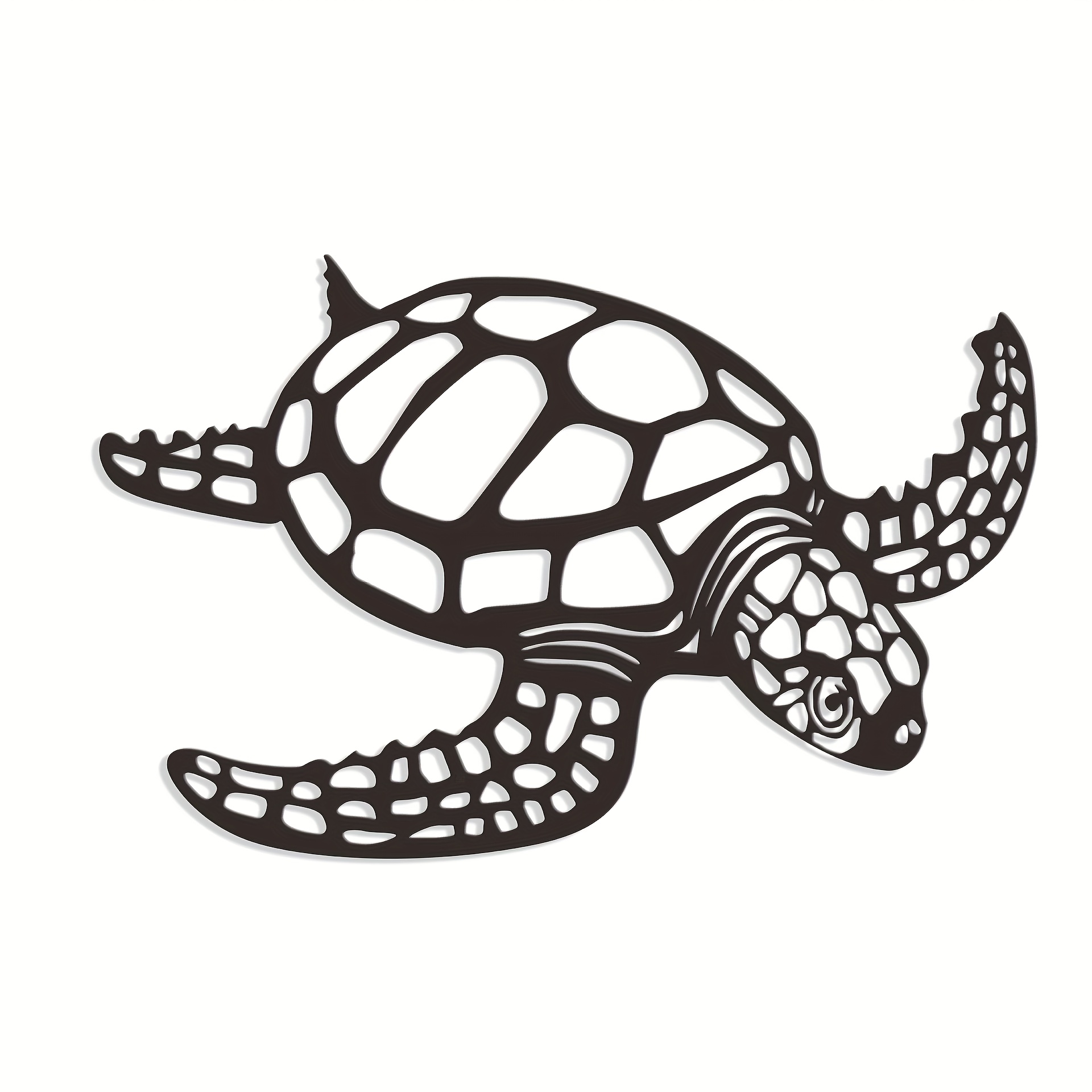 Metal Wall Art Nautical Sea Turtle Wall Decor - Coastal Home Hanging Ornament - Ocean Lover Gift - Beach Theme Bedroom Decoration