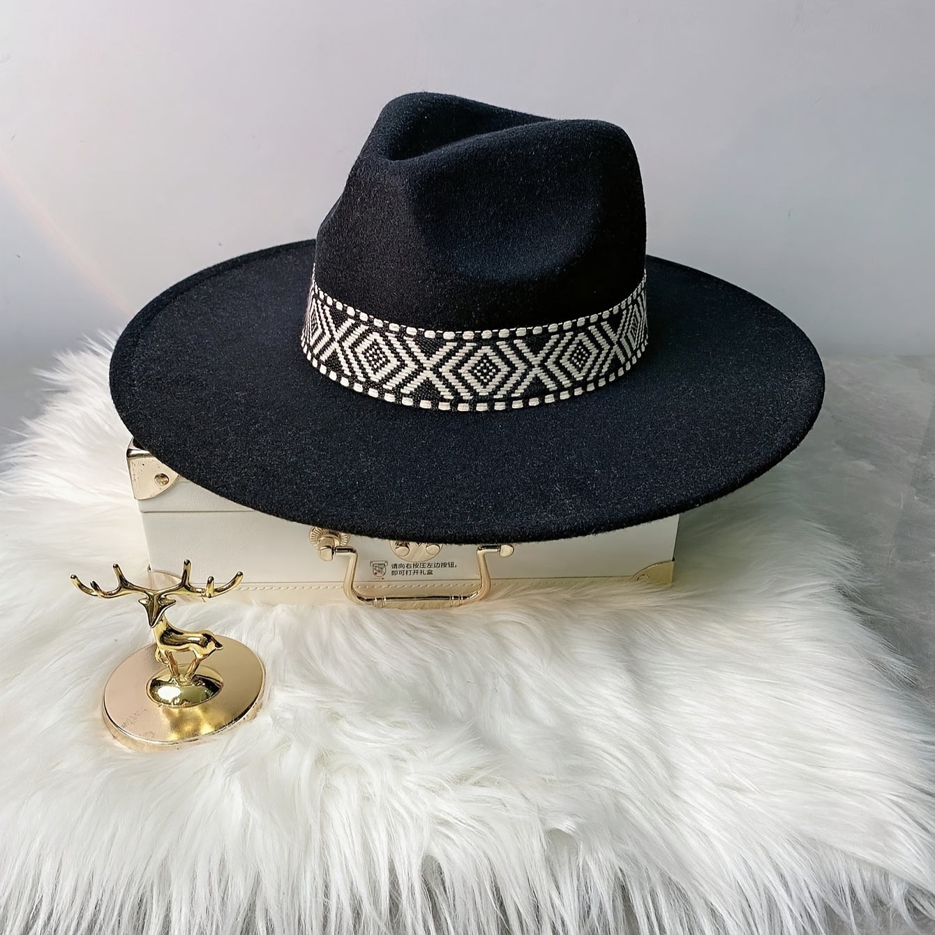 Fedora Hats for Men Women, Wide Brim Flat top Hats Boater Hat, Pin and Hoop  Decor Jazz Cap 