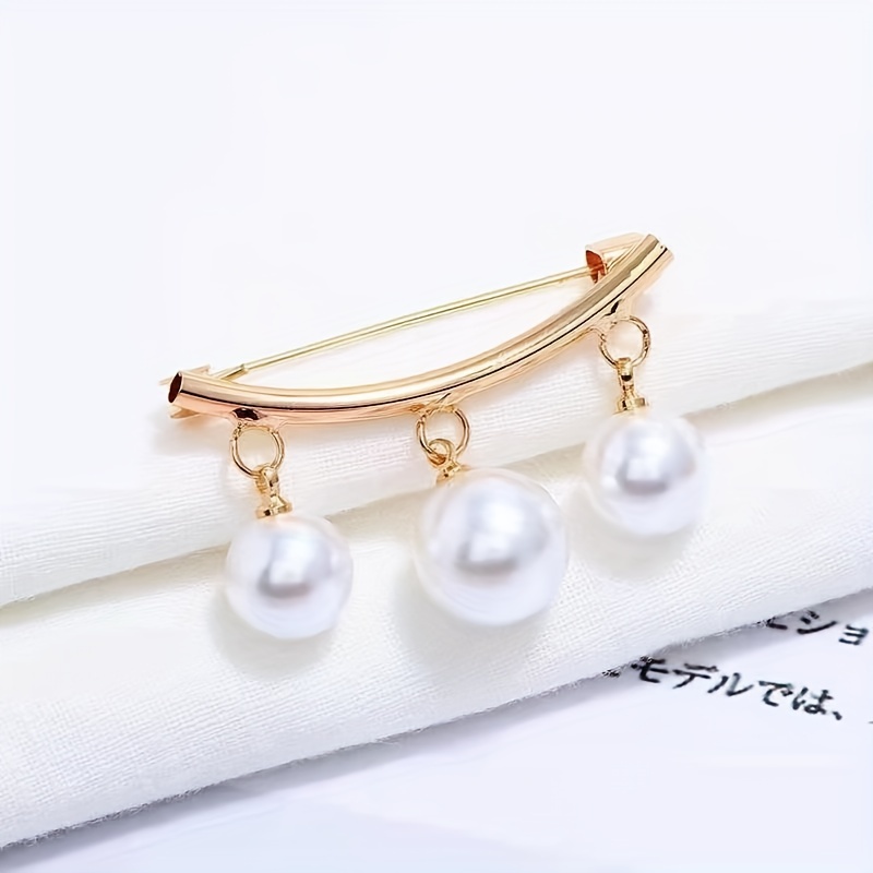 VioletteStoreUK Pearl Brooches for Women, Blue Women Brooch, Elegant Brooches for Women, Brooches UK, Waves Brooches