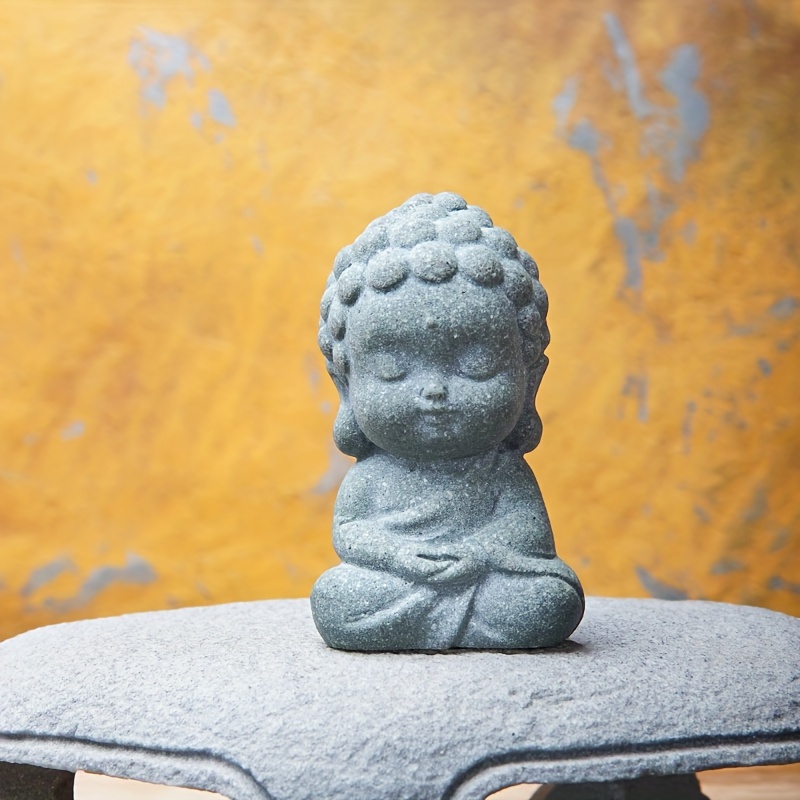 Cute Small Buddha Statue Ceramic Little Cute Buddha Statue - Temu