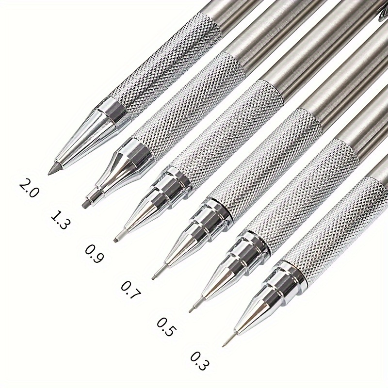 0.3 0.5 0.7 0.9 1.3 Mechanical Pencil Set Full Metal Art - Temu
