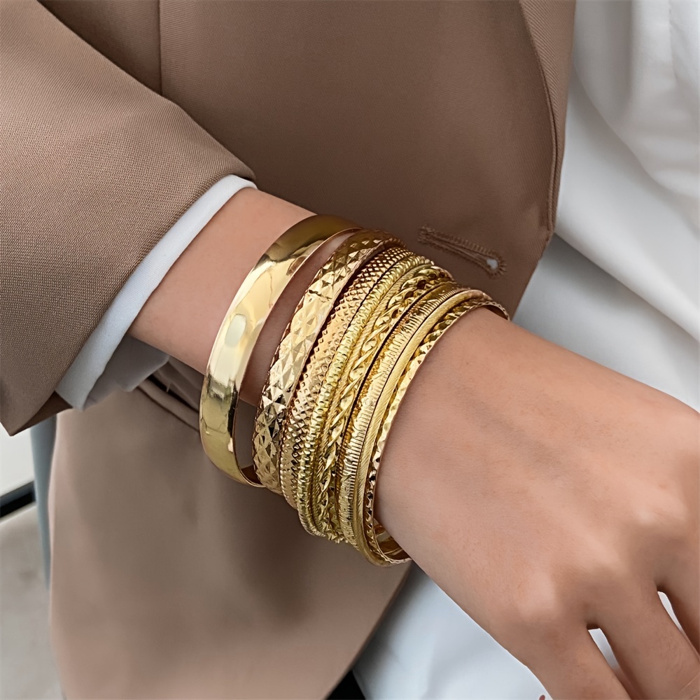 Stackable Gold Bangle