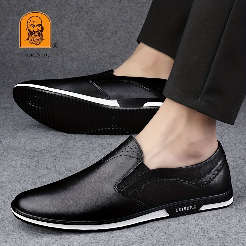 mens slip loafers soft cover warm comfortable round toe - Temu display picture 1