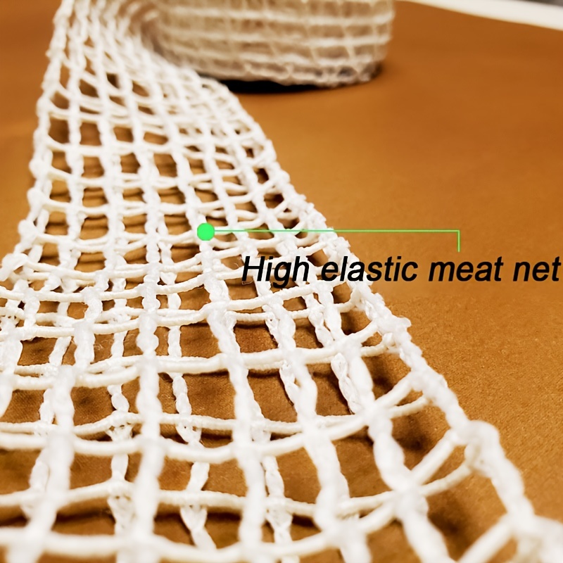 1 Roll Kitchen Netting for Roasting net Bag Netting for Meat Cooking  Kitchen Meat Netting Sausage mesh Netting Casings for Sausage White  Elasticity