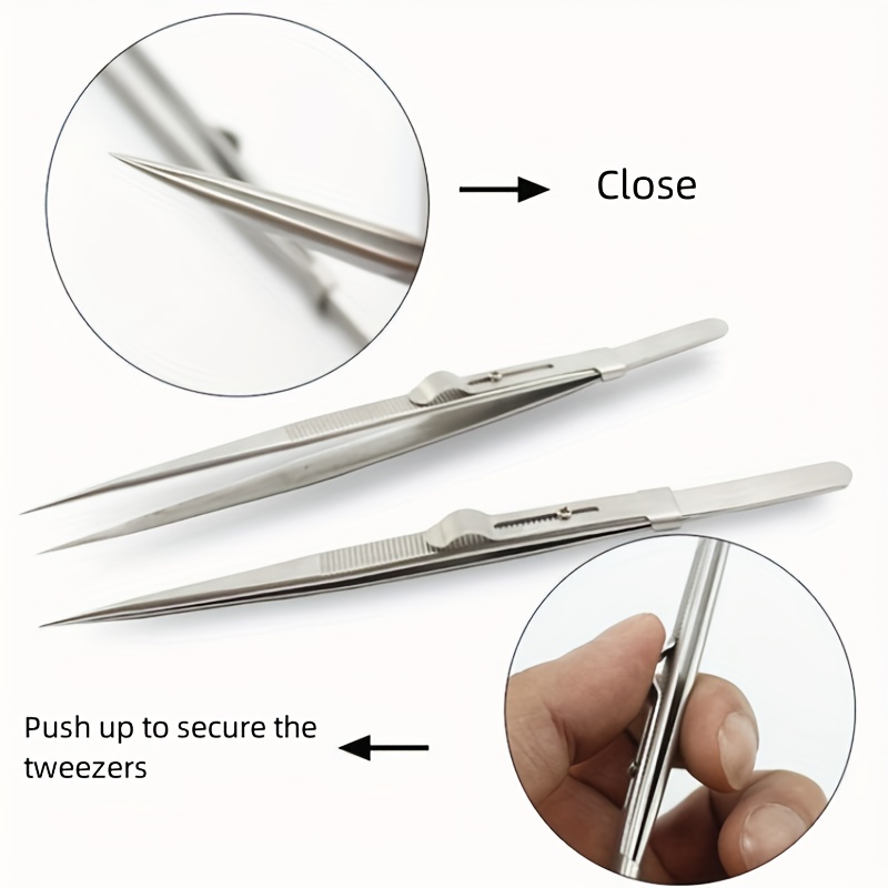 Curved Fastening Tweezers for Precision on Modeling & Crafts