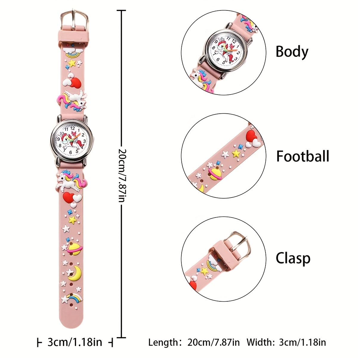 1pc little unicorn cute casual fashion boys and girls watch ideal choice for gifts