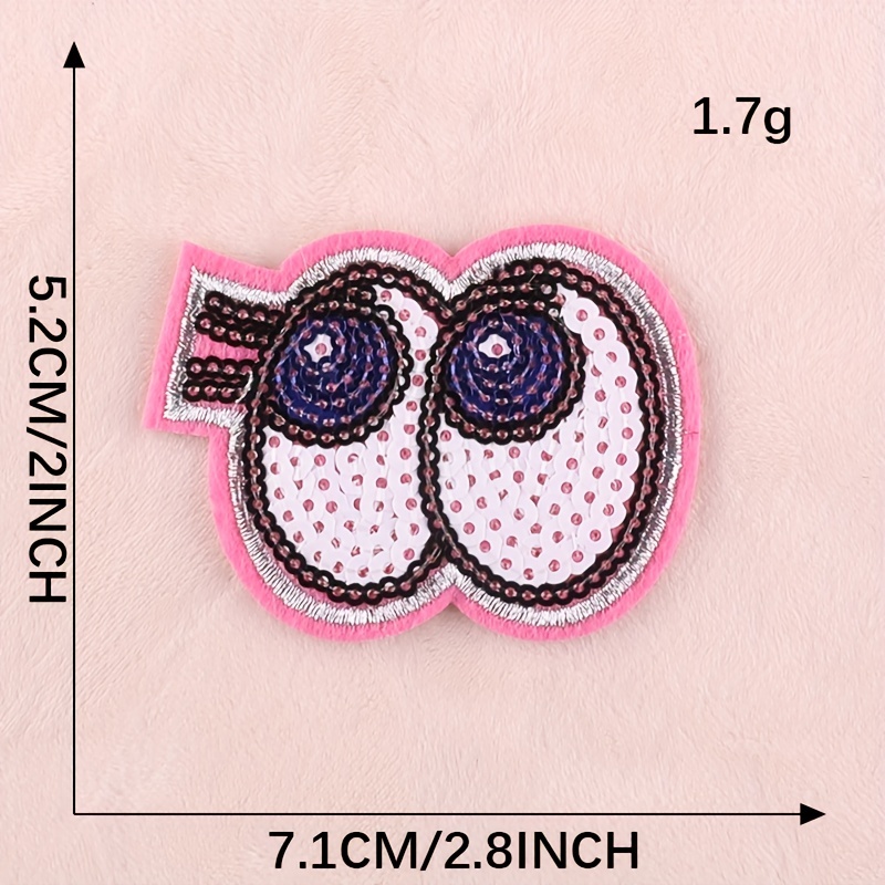 Sequin Embroidered Patches Set with Sewing Kit - DIY Cloth Stick