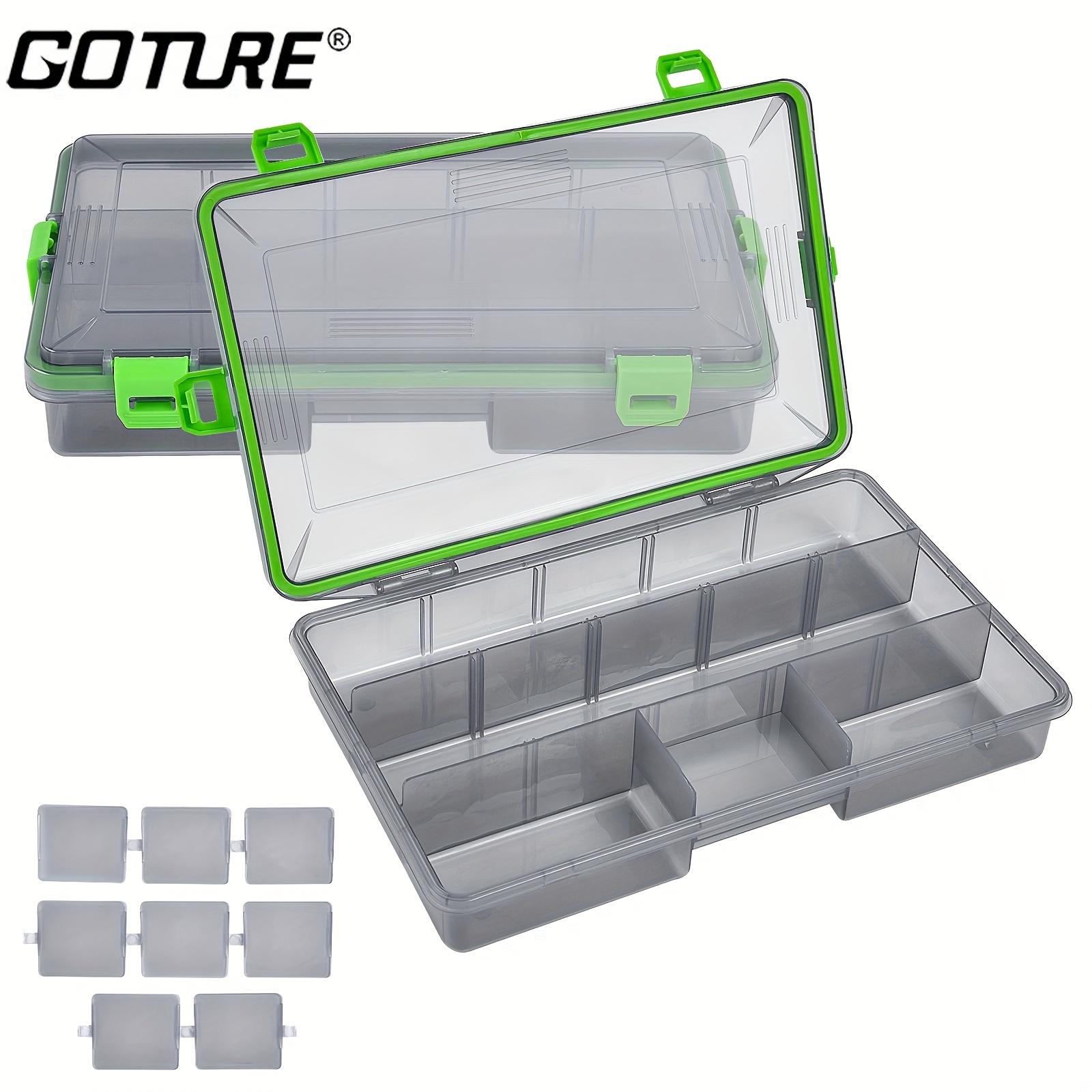 Goture Fishing Tackle Box Waterproof Double Sided Clear - Temu Canada