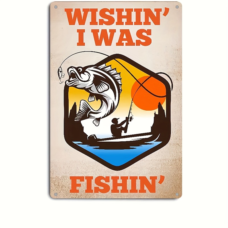 Fishing Knowledge Vintage Metal Aluminum Sign Vintage Plaque - Temu