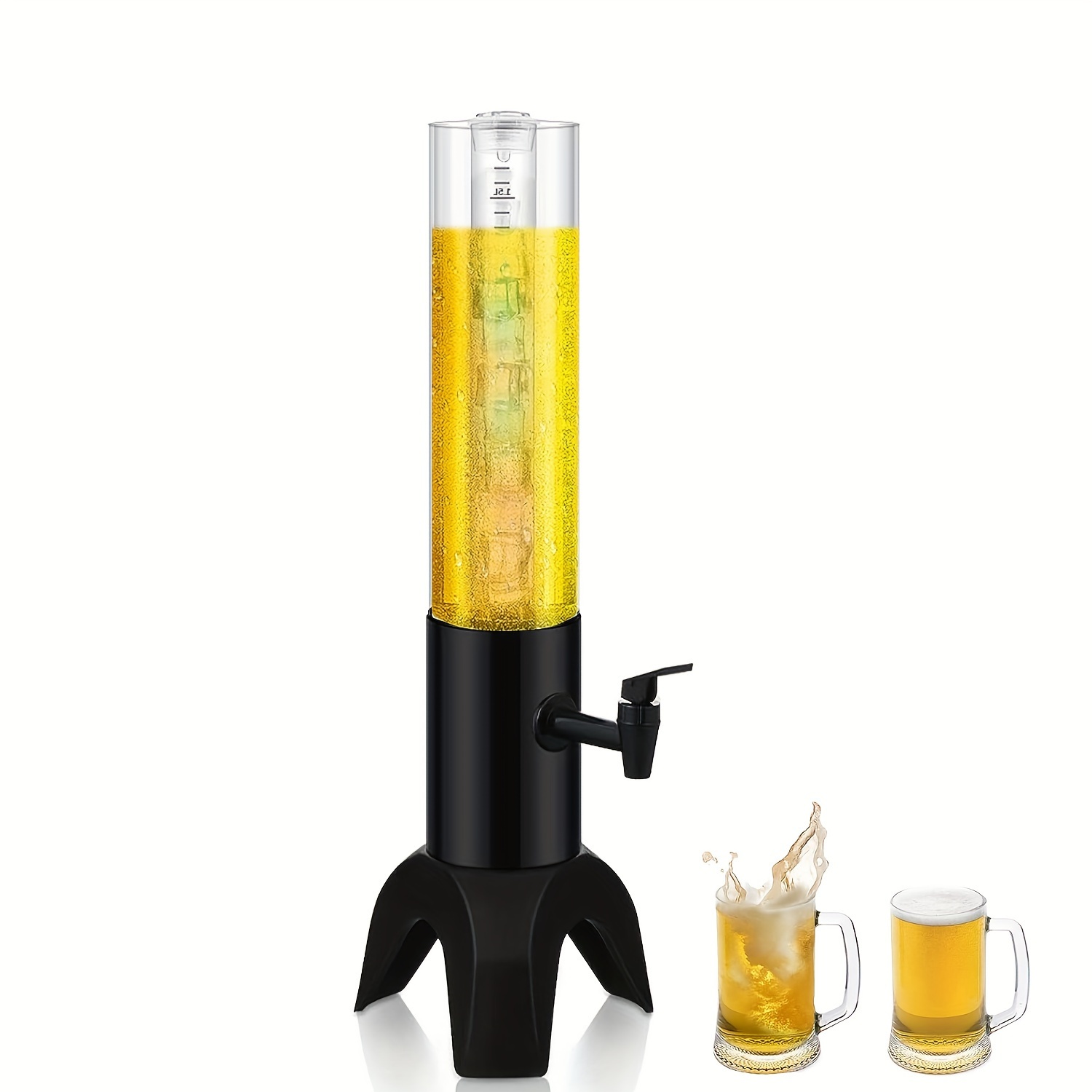 5L Draft Beer Tower Juice Drink Beverage Dispenser+LED Lamp Beer