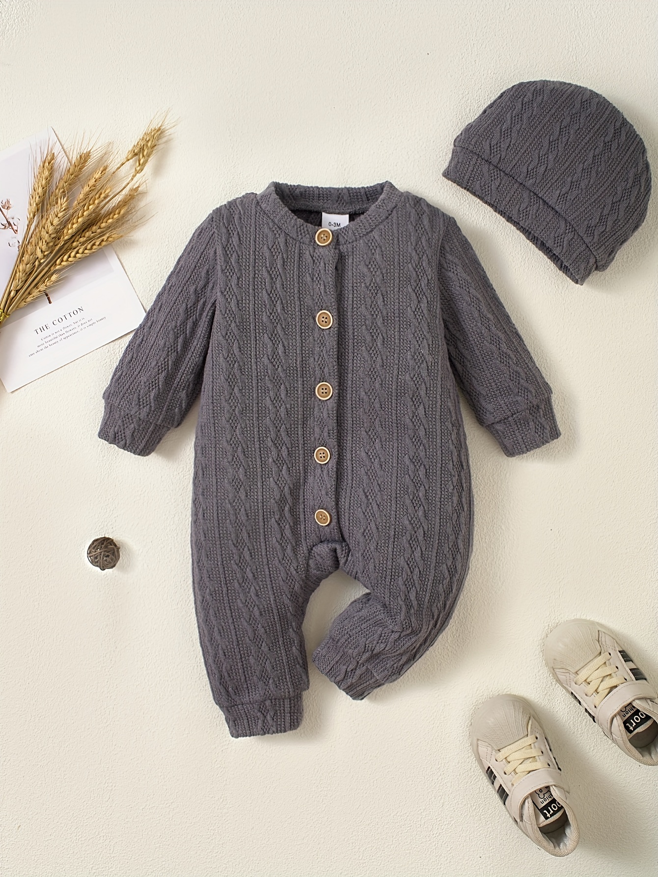 2pcs Baby's Casual Ribbed Bodysuit Set, Cute Onesie & Pants, Baby Boy's  Clothing, As Gift