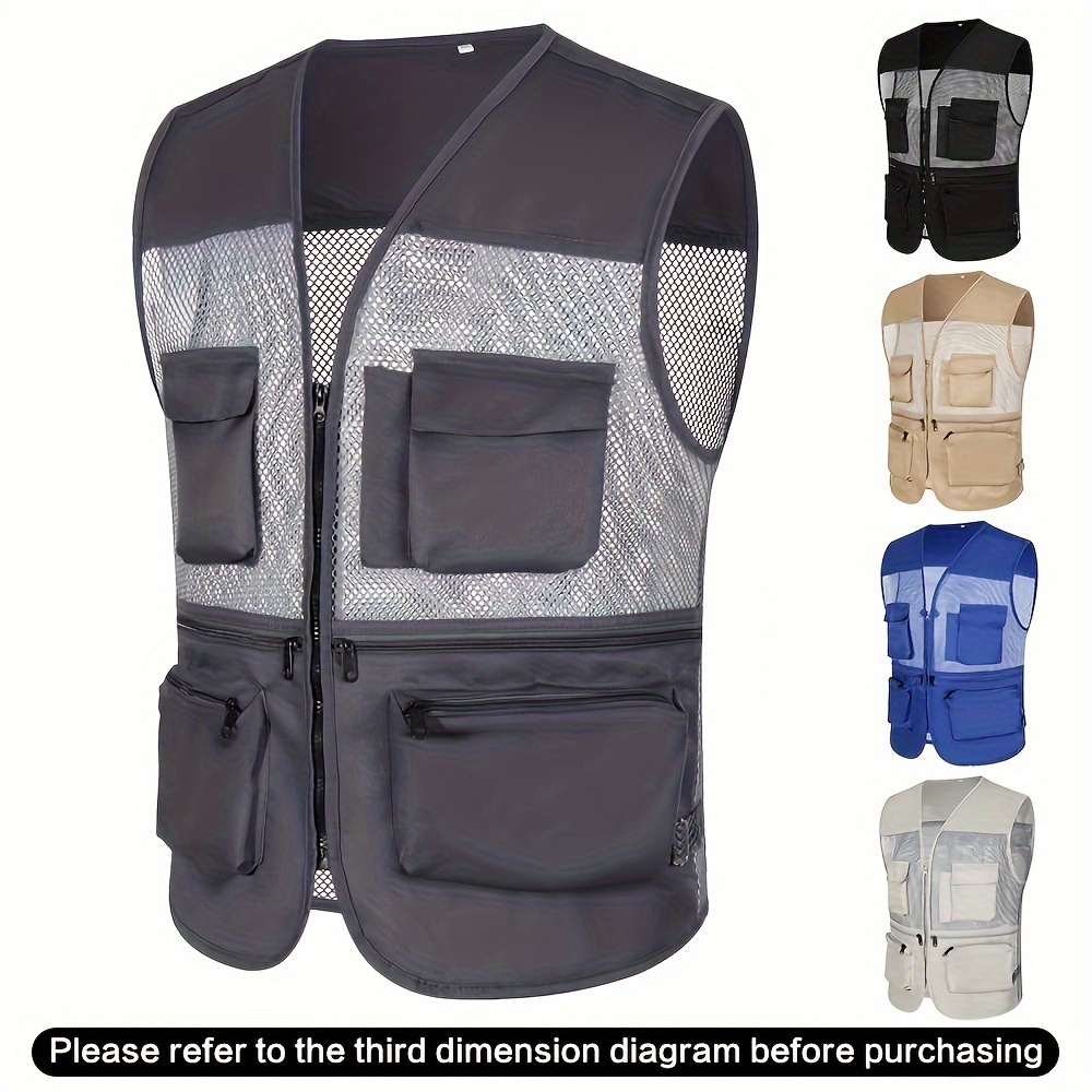 Mesh Fly Fishing Vest with Pockets Photography Lightweight Removable Coat  for