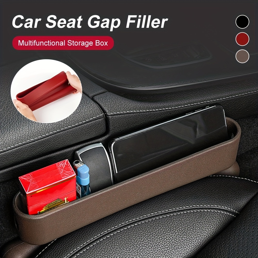 2 Packs Car Seat Gap Filler Organizer, Multifunctional Seat Gap Storage Box  with