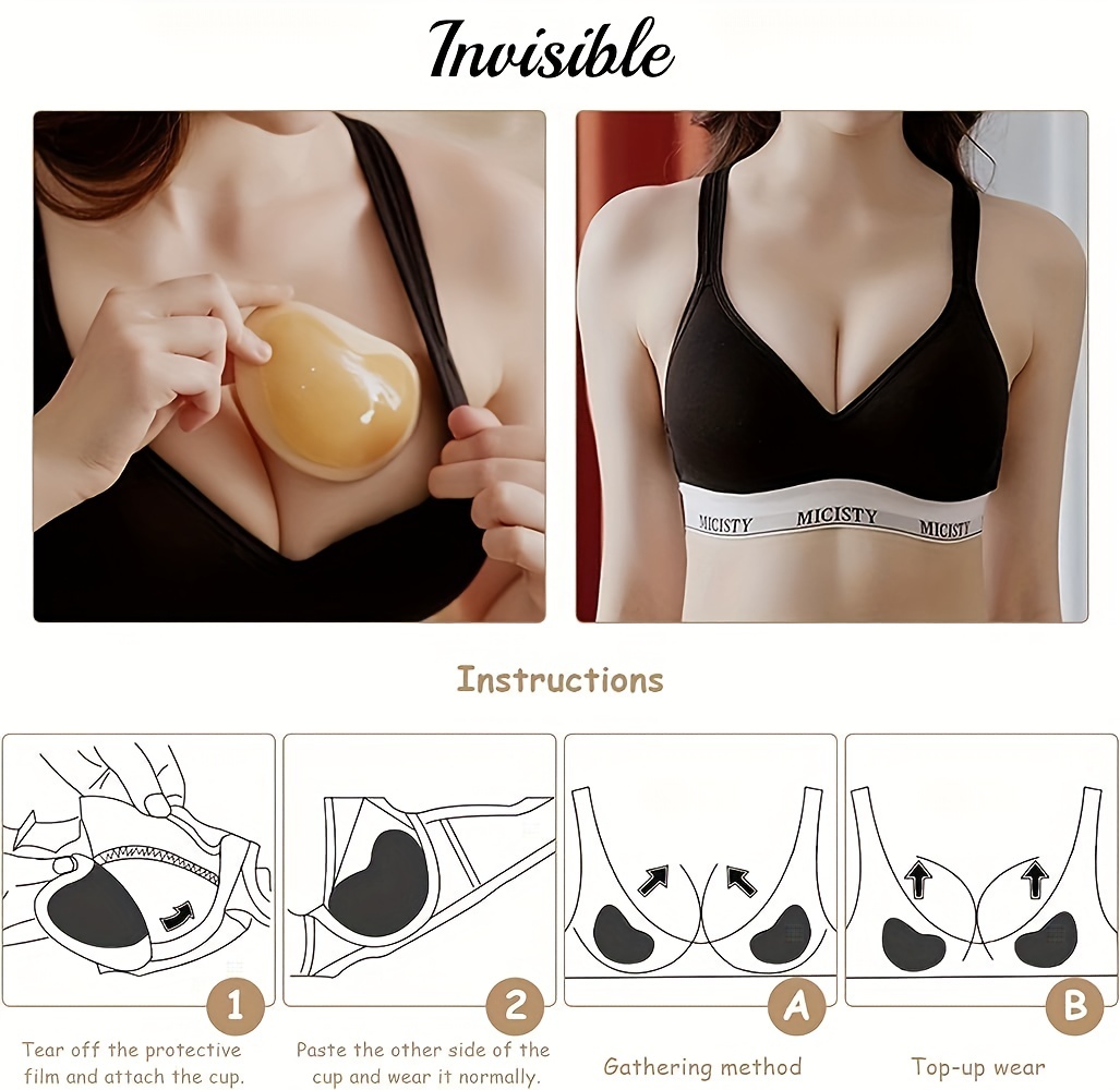 Inserts Sponge Lifting Breast Pads, Breathable Cups Silicone Self Adhesive  Push Up Bra, Breast Pads For Women Special Diving, Women's Lingerie &  Underwear Accessories - Temu Austria