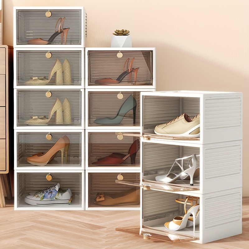 Magnetic Shoe Cabinet Clear Drawer Type Sneaker - Temu