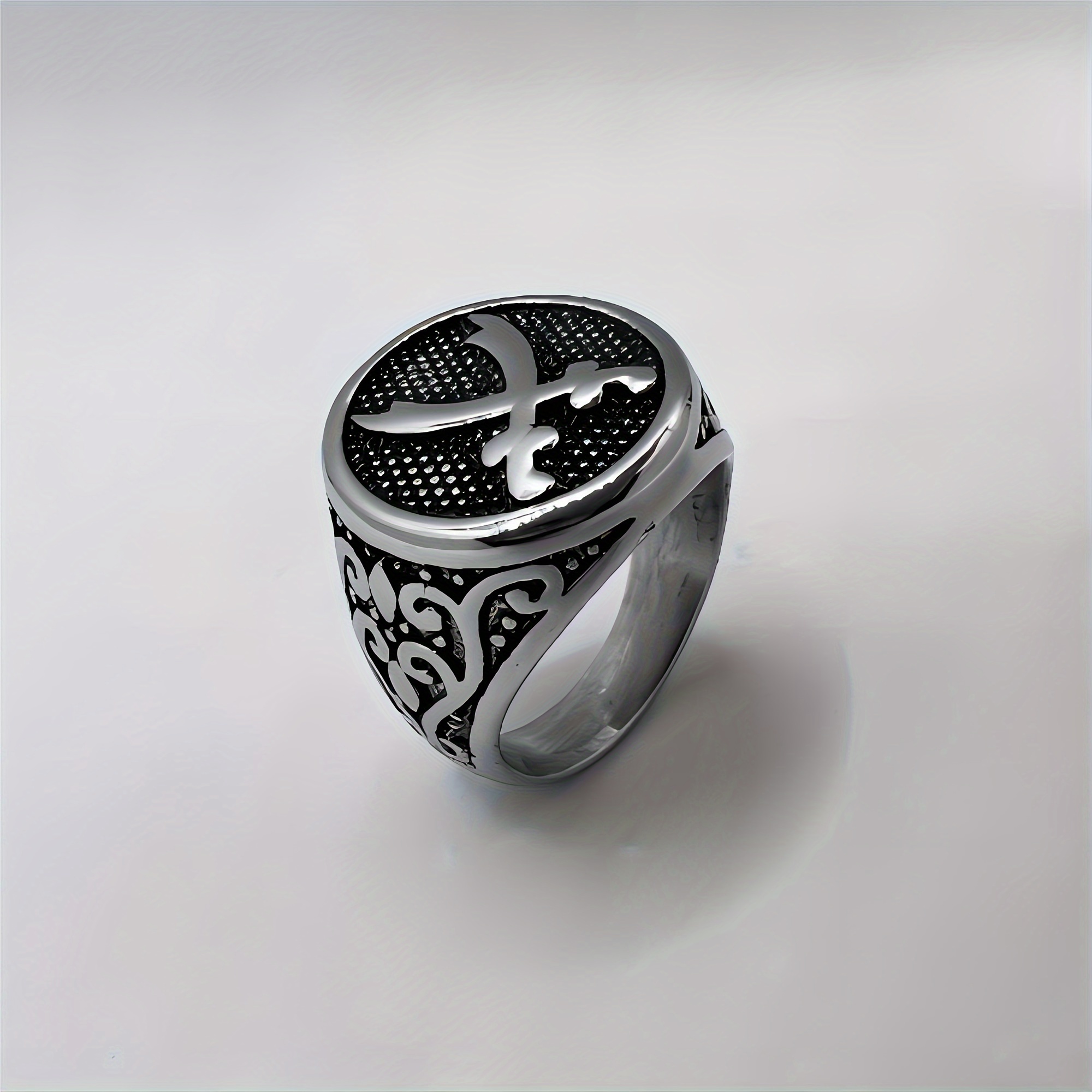 Gothic Style Pirate Knife Ring Men's Silvery Ring - Temu