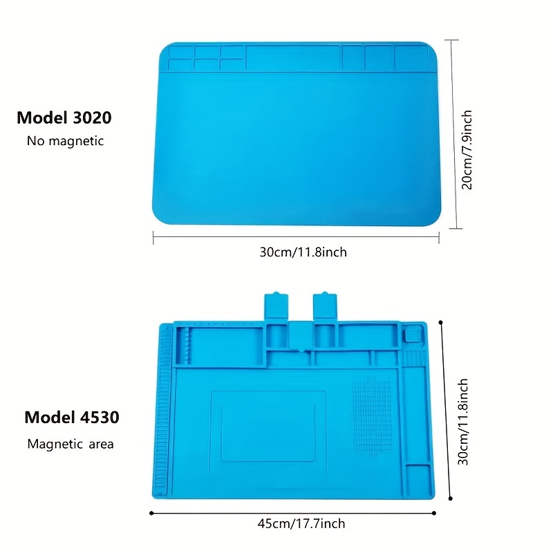 2pcs - silicone table mat workbench mat bench pad repair work table mat  laptop repair computer desk mat workstation laptop insulation work mat  silicone soldering mat 