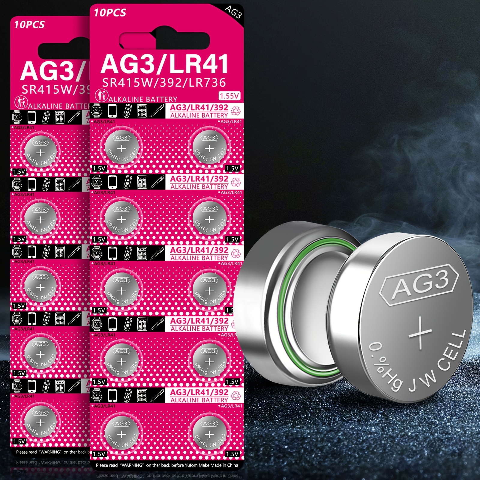 6 384/392 Duracell Silver Oxide Batteries (AG3, LR41, MS312, SP384