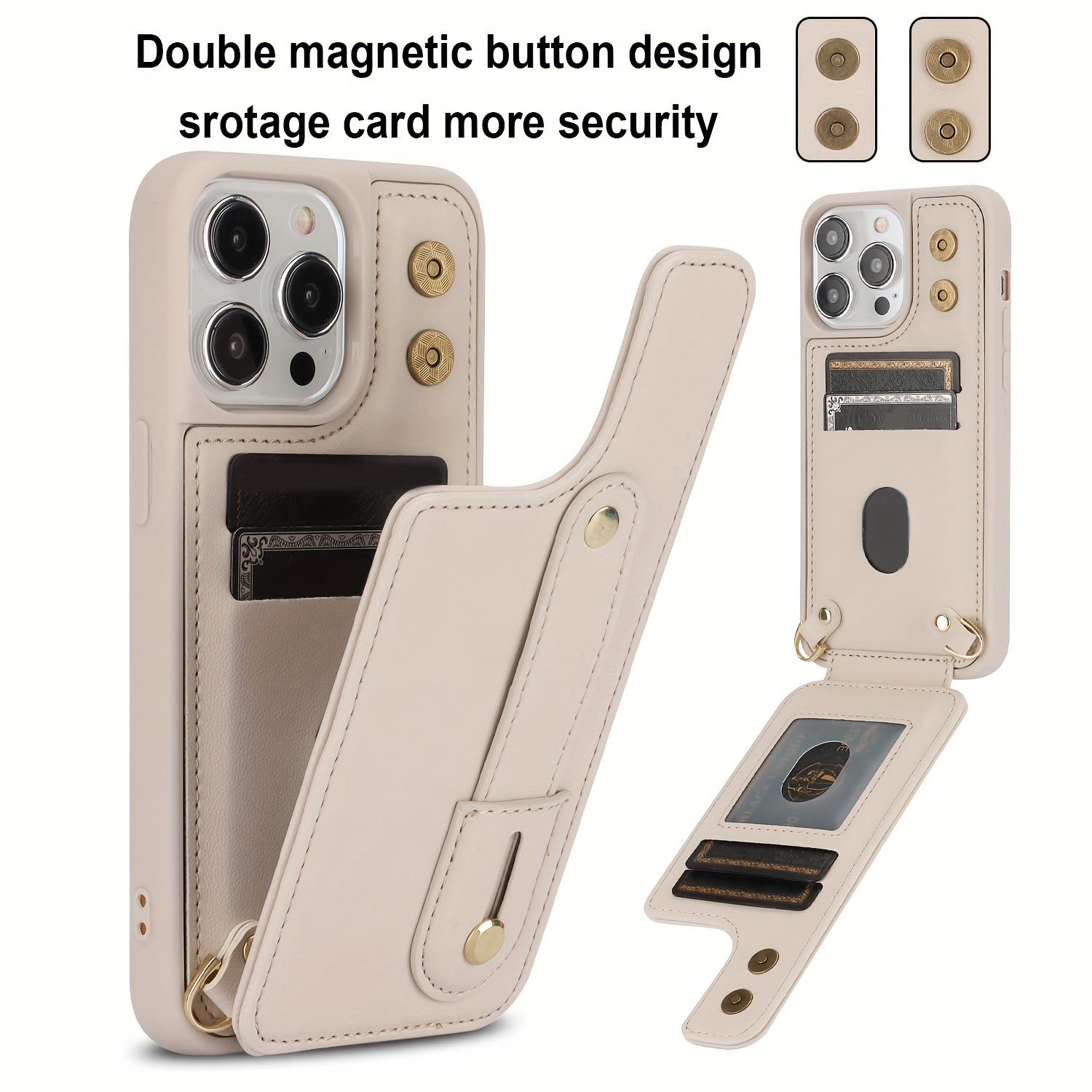 Designer IPhone Phone Case 15 14 Pro Max Luxury Leather Card
