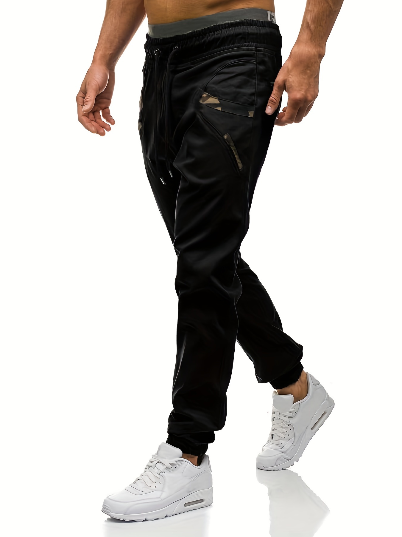 Solid Quick Dry Drawstring Jogger Pants Loose Breathable - Temu