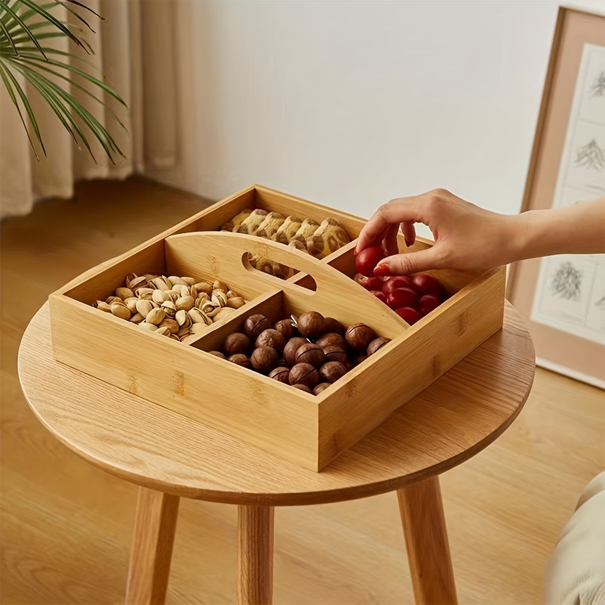 Plastic Dried Fruit Box Snack Tray Snack Platter Candy Box Food Storage  Boxes Fruit Plate Dried Fruit Tray Storage Organizer