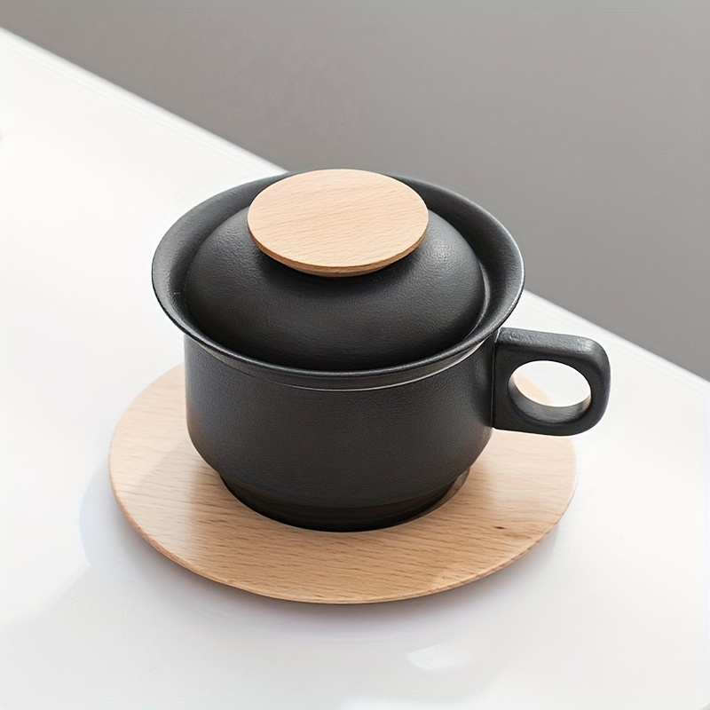 Tea Cup With Infuser And Lid And Strainer Saucer Ceramic Tea - Temu