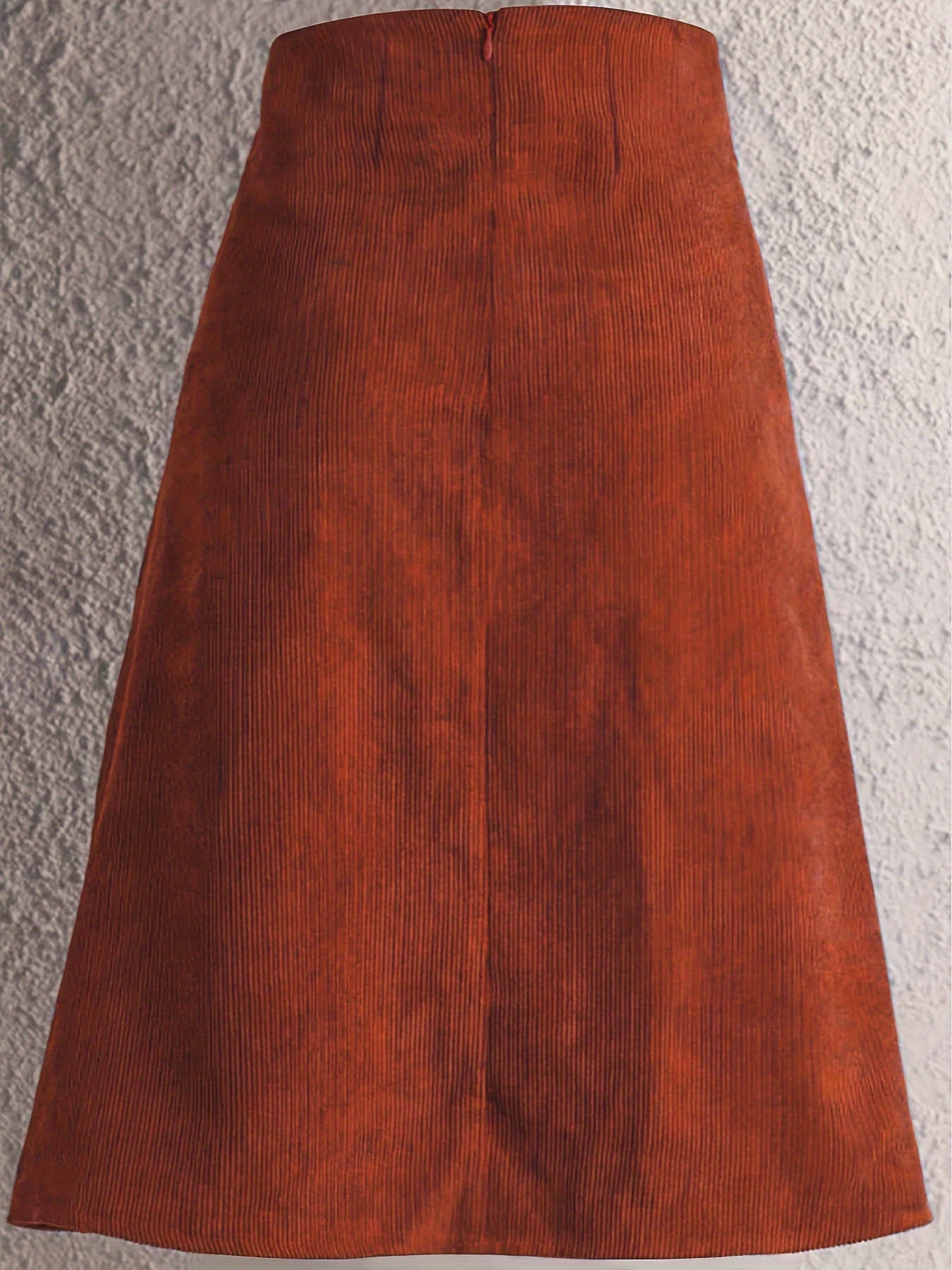 red solid a-line skirt