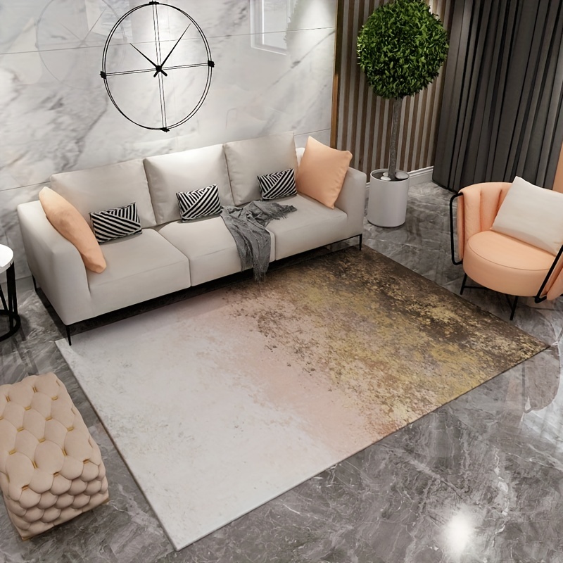 Modern Abstract Area Rugs Soft Crystal Velvet Carpet TPR Anti slip Bottom