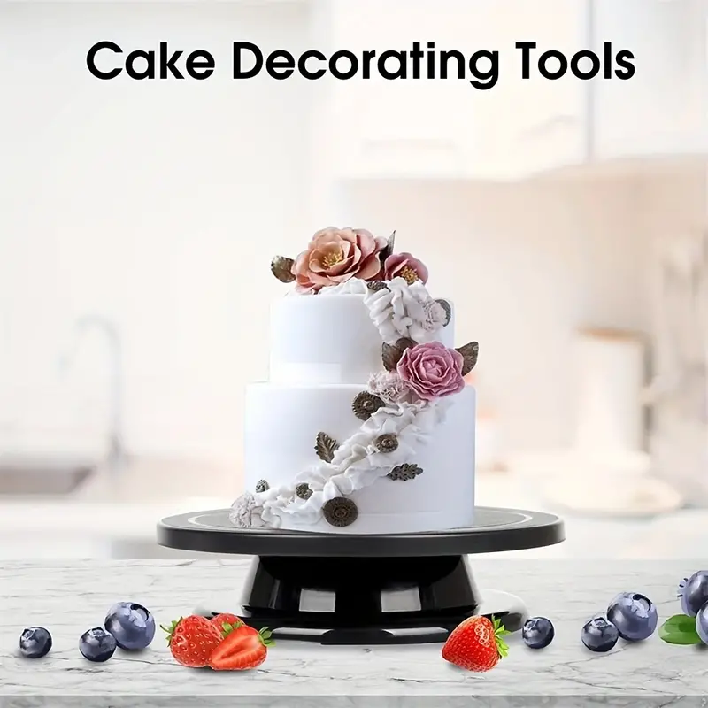 Cake Turntable Carving Wheel Rotating Cake Turntable Black - Temu