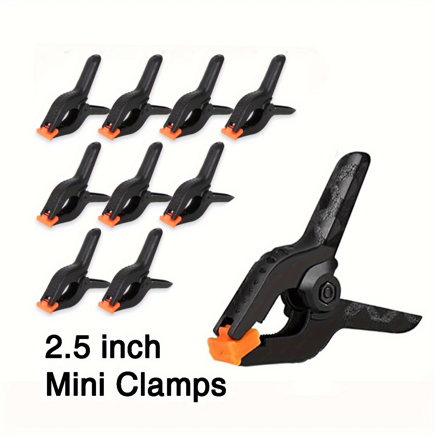 8 Pack Spring Clamps, 4.5inch Plastic Clips, Small Backdrop Clips