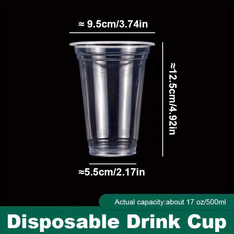 500ml Disposable Plastic Smoothie Cups 50s
