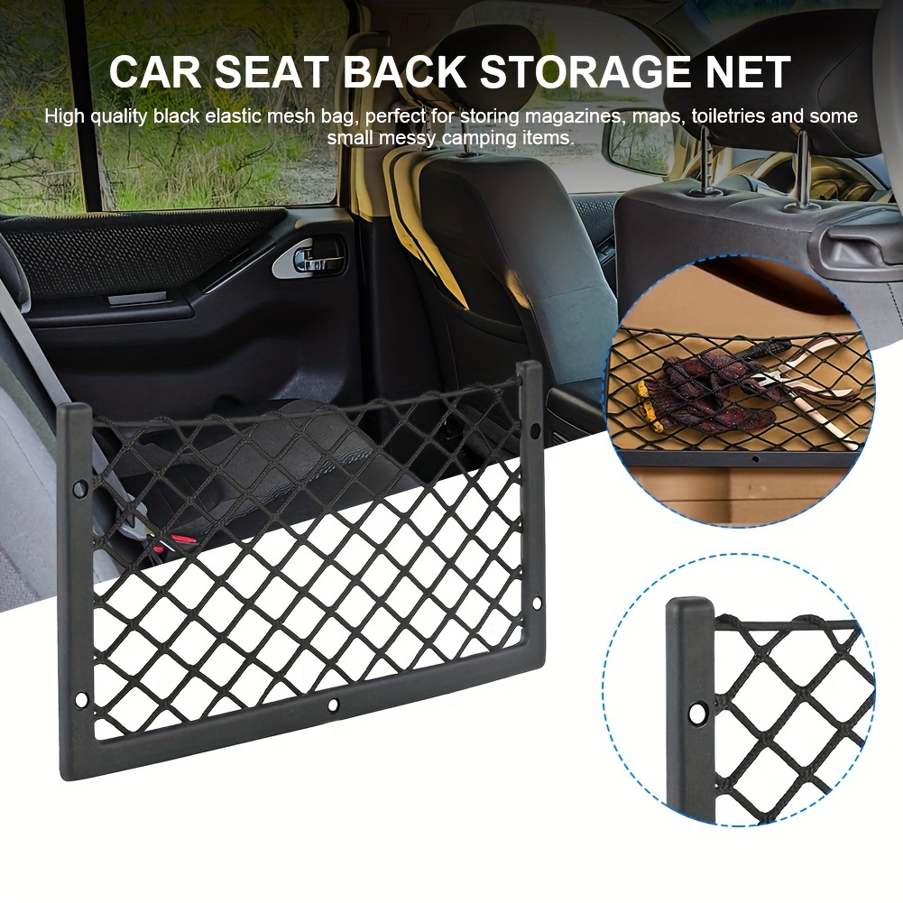 Mesh Car Trunk Storage Rear Cargo Net Seat Back Bag Elastic - Temu